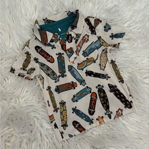 🛹 Posh Peanut skateboard polo shirt 3T-4T